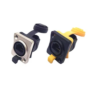 Panel Mount Connector 90° Wasserdichter Industrieller Netzwerkpass Durch BTC - Afbeelding 1 van 19