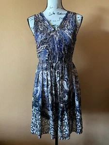 Nuevo con etiquetas Mini Vestido Tibi Multicolor 100% Seda Cachemira Floral Sin Mangas Talla 4 - Imagen 1 de 6