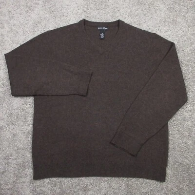 Suéter Grayson & Dunn Para Hombre Extra Grande Marrón Pullover Tejido Lana de Cordero Foto 1 de 4