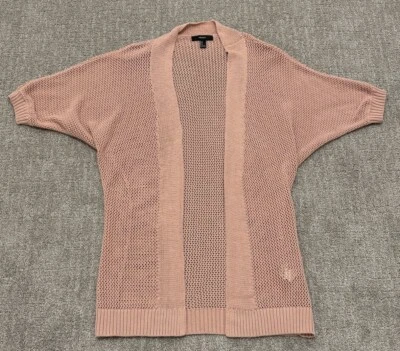Forever 21 Grueso Crochet Tejido Abierto Cárdigan Suéter Rosa Rubor Para Mujer’s Pequeño Foto 1 de 4