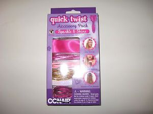2 CONAIR QUICK TWIST ACCESSORY PACKS - SPARKLE & SHINE - NEW IN SEALED PACKAGES