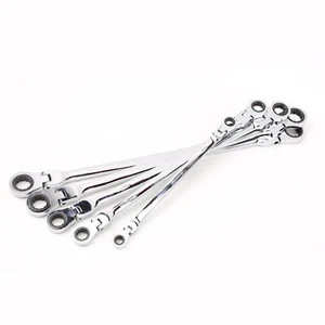 5pc Double Box End Ratcheting Wrench Metric Spline XL Flexible Head Universal - Bild 1 von 6