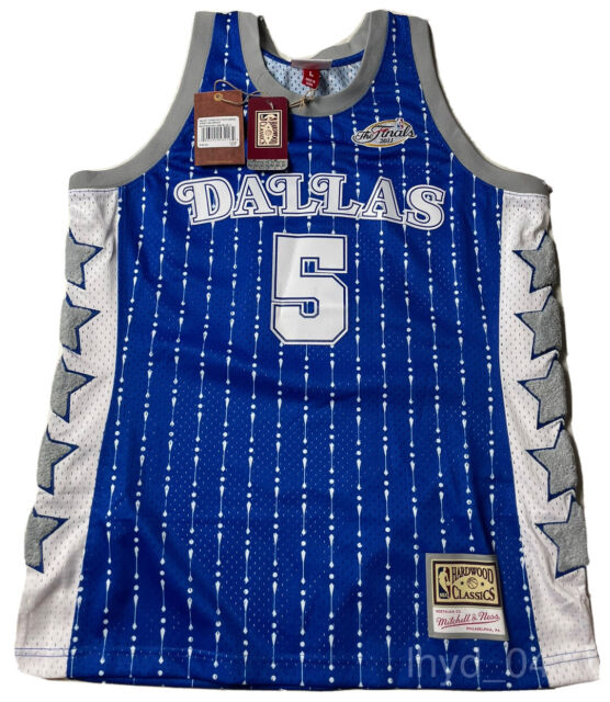 Mitchell & Ness Men's Mitchell & Ness Jason Kidd Green/Navy Dallas Mavericks  1994/95 Hardwood Classics Fadeaway Swingman Player Jersey