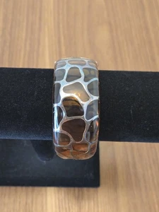 Angelique de Paris Safari Brown Resin Bracelet Retail $870 - Picture 1 of 7