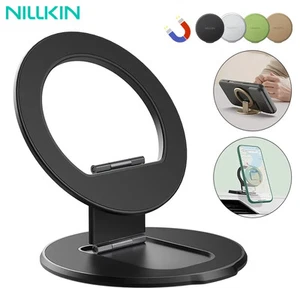 Dual Magnet Grip Holder Foldable Ring Buckle Back Adhesive Stand For iPhone 16 - Picture 1 of 43
