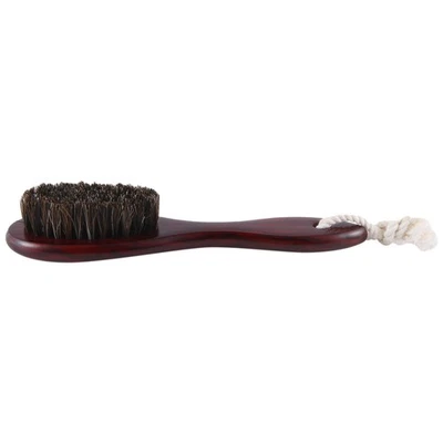 Horse Hair  Hair Beard Brush Hair Comb Wooden Handle  Curved Comb Men4044 - Image 1 of 4