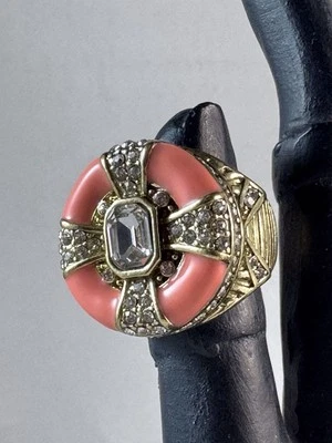Anillo Esmalte Coral HEIDI DAUS "NEWPORT CHIC" ~ 7 Foto 1 de 4
