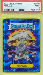 PSA 9 MINT PIN PAUL 2022 GPK SAPPHIRE 209B GARBAGE PAIL KIDS GRADED TOPPS *TPHLC - Picture 1 of 3