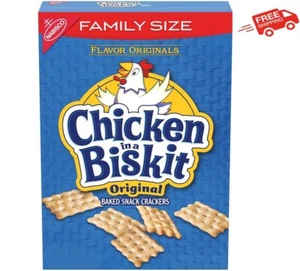Chicken in a Biskit Original Baked Snack Crackers, Family Size, 12 oz, Free ship - Picture 1 of 9