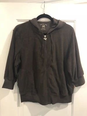 Novo com etiquetas Central Park marrom terry 2 peças moletom capri calça cropped GG - Imagem 1 de 4