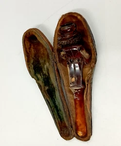Rare Meerschaum Pipe Carved Banjo Player in Original Case - Picture 1 of 7