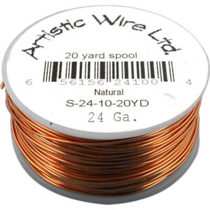 Artistic Wire Beading Craft Wrapping Natural 24G 60ft