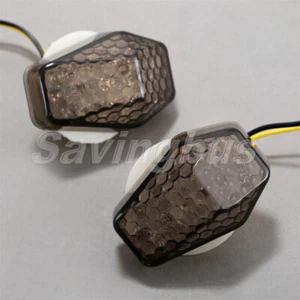 2x 10mm Bolt Motorcycle LED Turn Signal Light Indicators Amber Blinker Universal - Picture 1 of 3