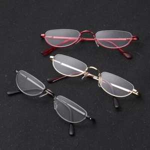 Lesebrille Federscharniere Halbmond Halbrandlos Lesegerät Unisex +1,0~+4,0 NEU - Bild 1 von 14
