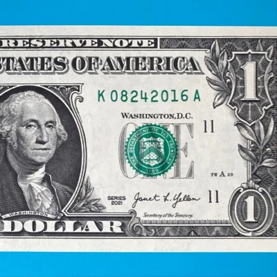 August 24, 2016 (К 08242016 A) BIRTHDAY Note $1 One Dollar Bill *UNC* - Image 1 of 4