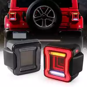 Luces traseras LED para Jeep Wrangler JK JKU 2008-2017 luces de señal de giro traseras ahumadas - Imagen 1 de 16