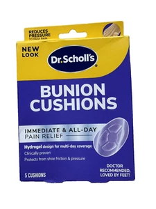 Dr. Scholl's Bunion Cushions All-Day Pain Relief Hydrogel - 5 Count - Sealed - Picture 1 of 2