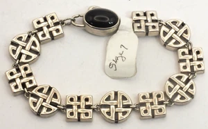 Albert Konder AK Celtic Knots Infinite Bracelet 925 Sterling Silver - LH248 - Picture 1 of 4