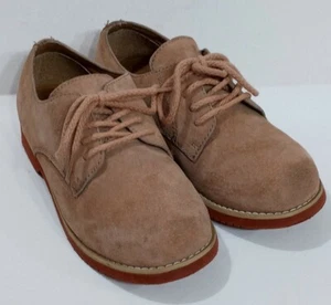 Boys Size 13.5M Suede Oxfords Hush Puppies, Tan, Beige, Brown - Picture 1 of 7