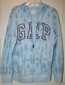 Gap Kids Sweatshirt Hoodie Tie-Dyed Logo Full-Zip Blue Size XL 12 - Picture 1 of 5
