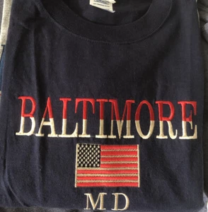 🇺🇸USA Maryland Hauptstadt 100 % Baumwolle bestickt TShirts XL MD Baltimore - Bild 1 von 2