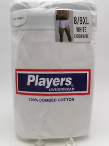 2pr Men's Players White Cotton Briefs Underwear 8/9X 72-74 - Picture 1 of 2
