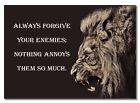 Oscar Wilde Quote #2 Motivation Inspiration Poster Lion Photo Enemies Picture 