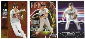 3 cartas Cal Ripken: 1995 Pinnacle Red Hot, Thunder Boss'98, '24 Around the Horn - Imagen 1 de 2