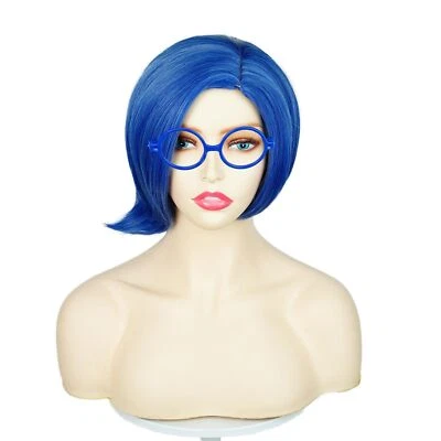 Mujer Azul Oscuro Peluca Corta Disfraz para Fiesta Helloween Azul Oscuro Foto 1 de 4