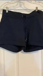 Pantaloncini Athleta taglia 8 blu navy nuovi finti polsini cravatta vita - Foto 1 di 2
