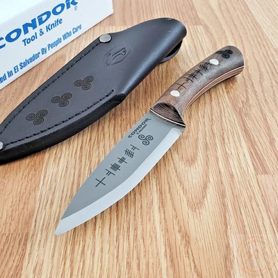 Condor Druid Fixed Knife 4.5" Satin Finish 1095HC Steel Blade Walnut Handle