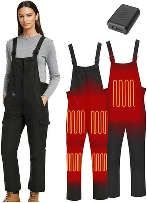 Mono Pantalones térmicos 12V 20000mAh para mujer - Mono esquí invierno nieve, con batería Foto 1 de 4