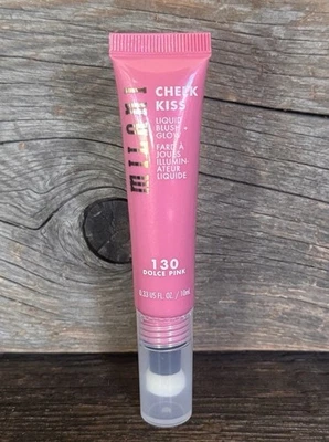 Rubor líquido Milani Cheek Kiss + brillo - 130 Dolce Pink - 0,33 fl oz. / 10 ML – N Foto 1 de 2