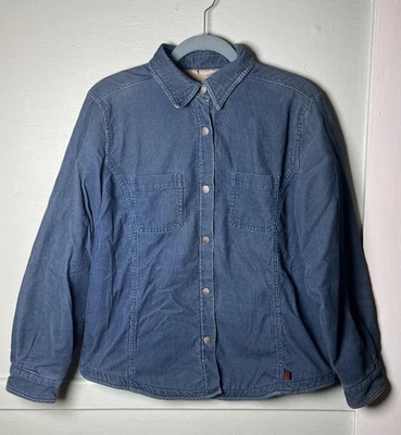 Chaqueta de Pana Woolrich De Colección Para Mujer M Forrada de Vellón Azul Trabajo Cálida Y2K Foto 1 de 4