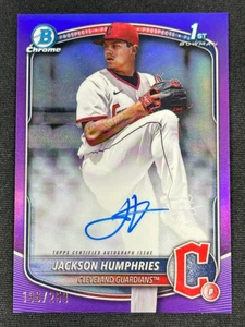 Jackson Humphries Purple /250 Auto On Card 1st 2025 Bowman Chrome Guardians - Bild 1 von 2