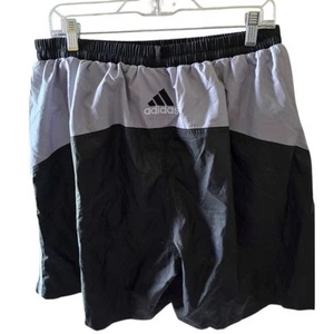 Costume da bagno Adidas nero e grigio pantaloncino nuovo vecchio stock taglia XXL vintage - Foto 1 di 3