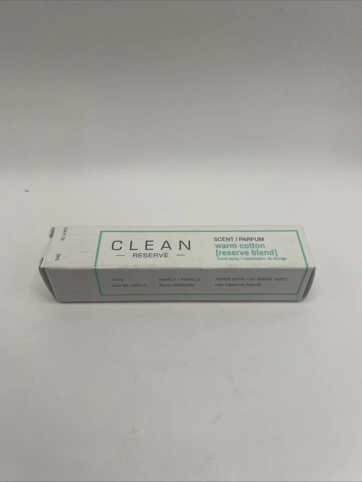 Eau de Parfum Spray Algodón Cálido Clean Reserve Tamaño de Viaje 0.34 Fl Oz, Nuevo en Caja Foto 1 de 1