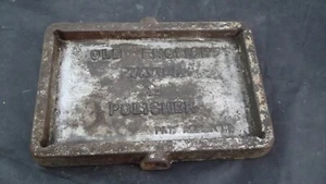 Antique Cast Iron Advertising Plaque "Old English Waxer & Polisher" PAT APP FOR - Picture 1 of 5