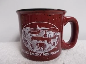 Tazza da tè caffè ceramica maculata Great Smoky Mountains National Park Borgogna - Foto 1 di 6