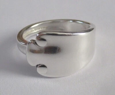 Anillo cuchara plata esterlina - Tiffany / flamenco - talla 8 (7 a 8) - 1911 Foto 1 de 4