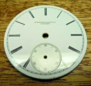 95% PERFECT ~ ROCKFORD WATCH CO.~45.8mm White Enamel Dial~18 Size - Picture 1 of 4