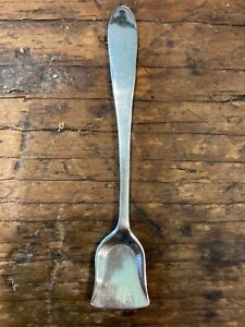 Antique American Coin Silver Salt Shovel Spoon, W. G. Forbes, NYC, c 1790