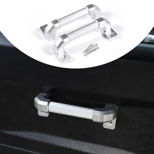 Silver Alloy Inner Door Grab Handle Trim Stick For Land Rover Defender 2004-2018 - Imagen 1 de 12