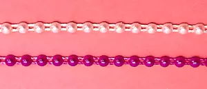 4MM Faux Pearl FLAT BACK Plastic Beads String 2 COLORS LOT NO 476 - Picture 1 of 3