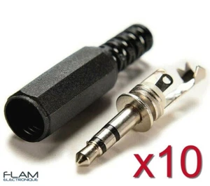 10x Connecteur prise Audio Stereo 3,5mm Jack à souder Jack connector plug 3.5 mm - Imagen 1 de 5