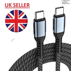 USB C to  C Fast Charger PD60W Type C Charging Data Sync Cable 2M iphone samsung - Picture 1 of 8