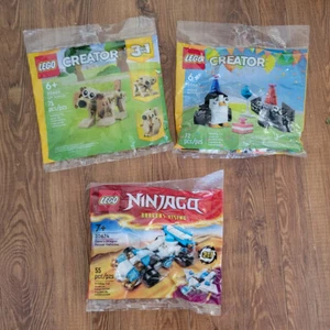 Nuevo LEGO 3 Mini Paquetes Creator Ninjagq Medias Rellenos - Imagen 1 de 4