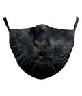 BLACK CAT Reusable Adult Face Mask - Washable + Pack 2 filters  - UK SELLER