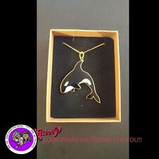 Orca Whale Signed Rocco Necklace -does not include chain