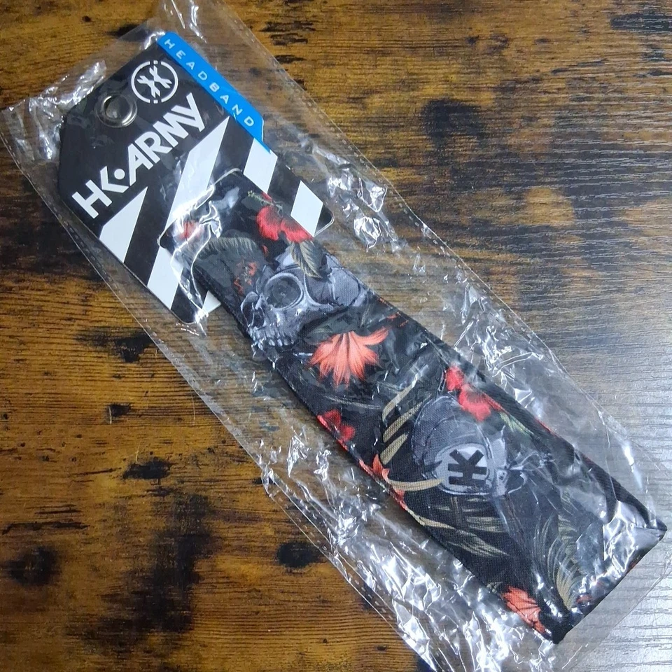 HK Army Headband Tropical Skull Paintball Protective Padded Head Band Tie